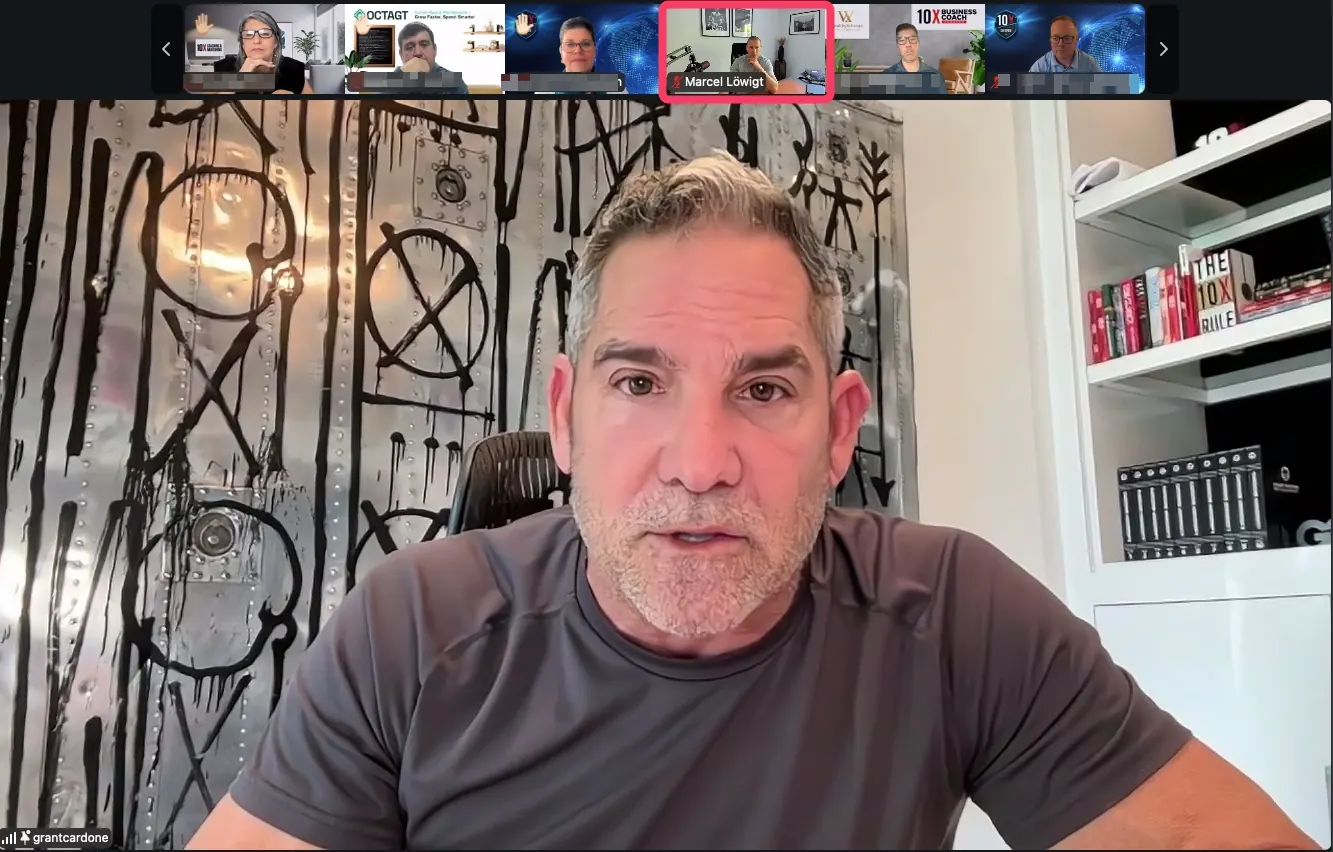 10XMarcel coaching with Grant Cardone at 10X HQ Miami