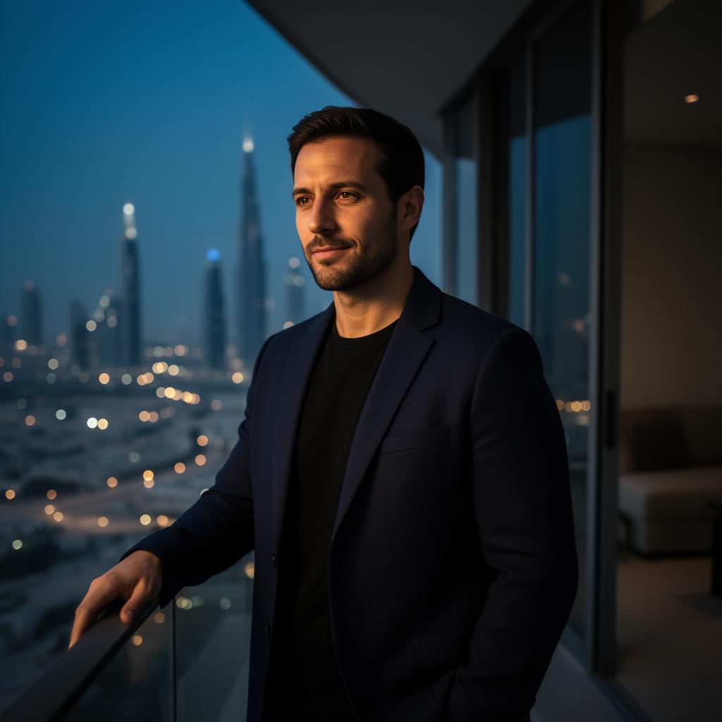 Mastermind member — entrepreneur in Dubai penthouse
